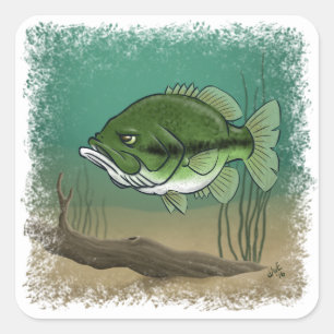 Adesivo Quadrado Bass Stickers