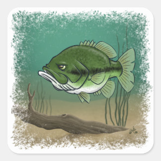 Adesivo Quadrado Bass Stickers