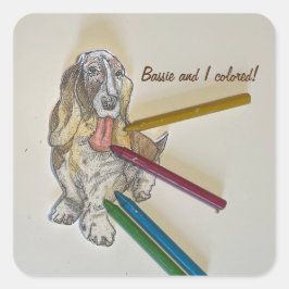 Adesivo Quadrado Bassie Stickers