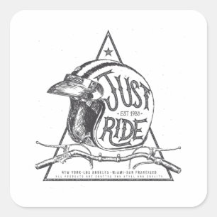 Adesivo Quadrado Basta montar capacete com bar e bolinho