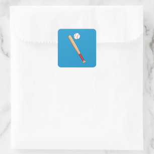 Adesivo Quadrado Bat Baseball com Ball