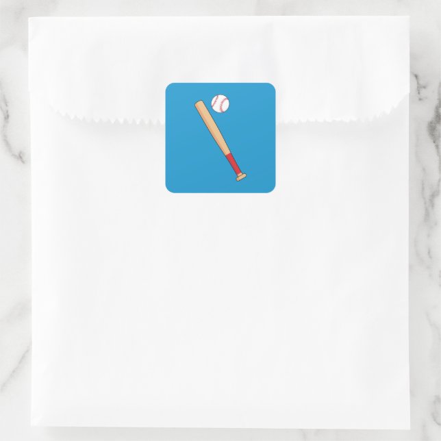 Adesivo Quadrado Bat Baseball com Ball (Bolsa)