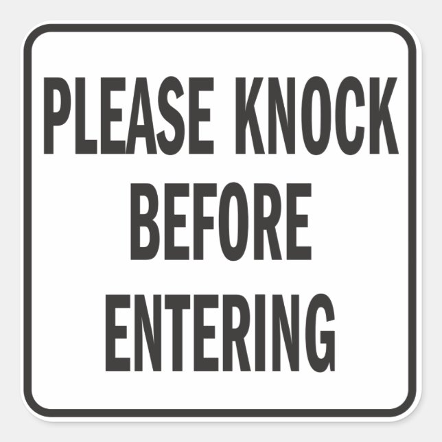 Adesivo Quadrado Bata antes de inserir o sinal (Frente)