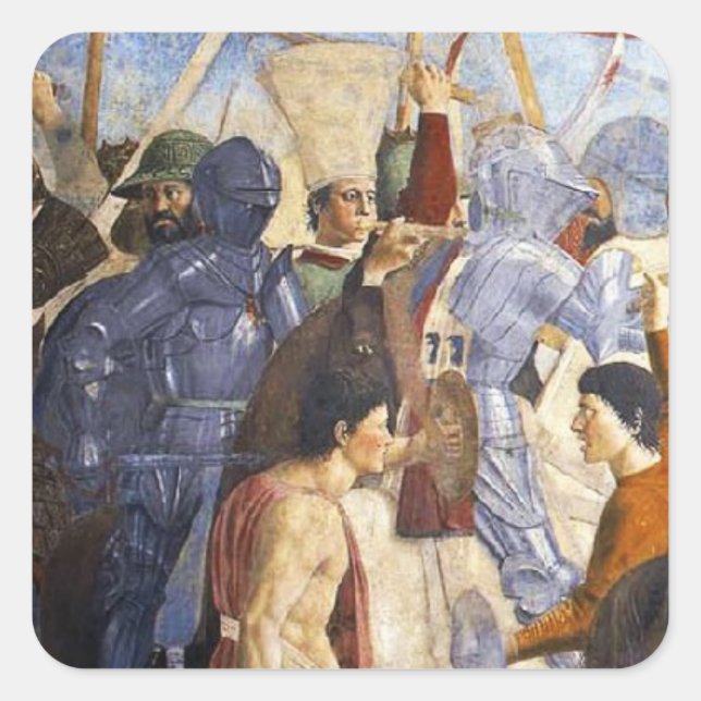 Adesivo Quadrado BATALHA DE HERACLIUS por Piero Della Francesca (Frente)