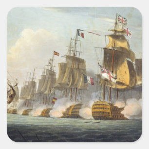 Adesivo Quadrado Batalha de Trafalgar, o 21 de outubro de 1805, 'do