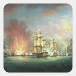 Adesivo Quadrado Batalha do luar: A batalha fora da rua do cabo