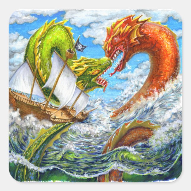 Adesivo Quadrado Batalha do Mar (Frente)