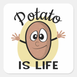 Adesivo Quadrado Batata é a vida