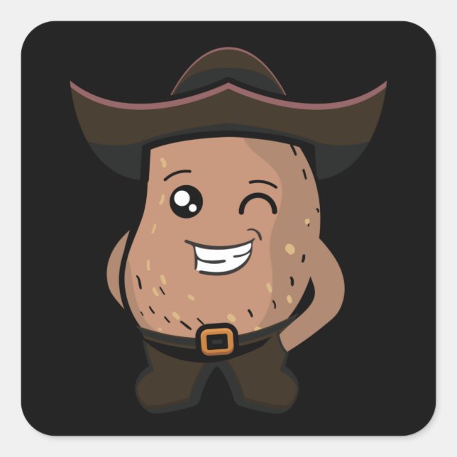 Adesivo Quadrado Batata legal (Frente)