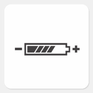 ADESIVO QUADRADO BATERIA DE MEIO CARREGAMENTO