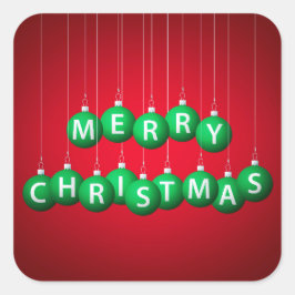 Adesivo Quadrado Bateria de Natal