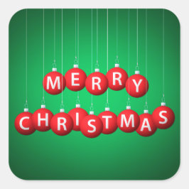 Adesivo Quadrado Bateria de Natal