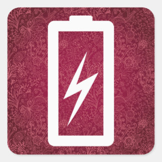 Adesivo Quadrado Baterias eco mínimas