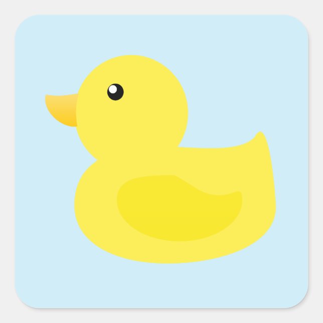 Adesivo Quadrado Bath Time Yellow Duck (Frente)