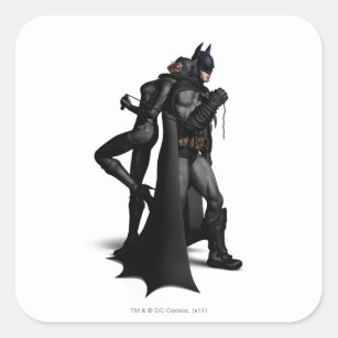 Adesivo Quadrado Batman Arkham   Batman e Catman