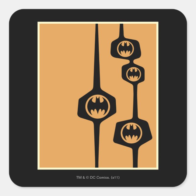 Adesivo Quadrado Batman Black Orange Frame (Frente)
