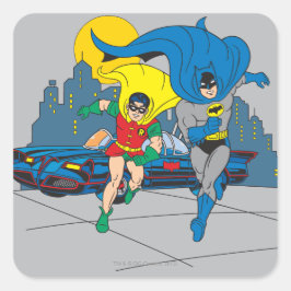 Adesivo Quadrado Batman E Robin Running