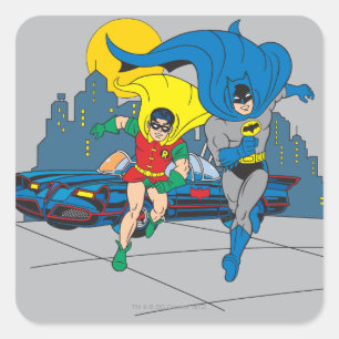 Adesivo Quadrado Batman E Robin Running