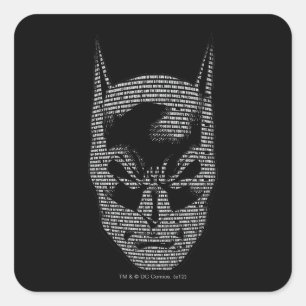 Adesivo Quadrado Batman Head Mantra