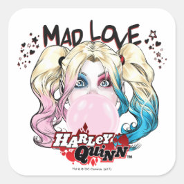 Adesivo Quadrado Batman | Mad Love Harley Quinn Chew Bubble Gum