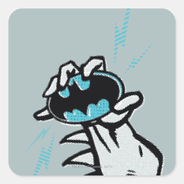 Adesivo Quadrado Batman Skate Logo 2 (Frente)