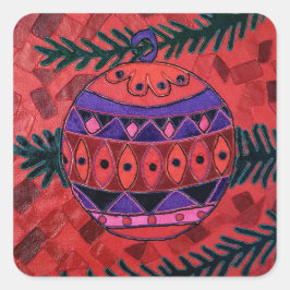 Adesivo Quadrado Bauble