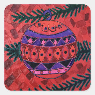 Adesivo Quadrado Bauble