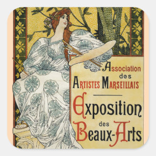 Adesivo Quadrado Baux-Artes do DES da exposição