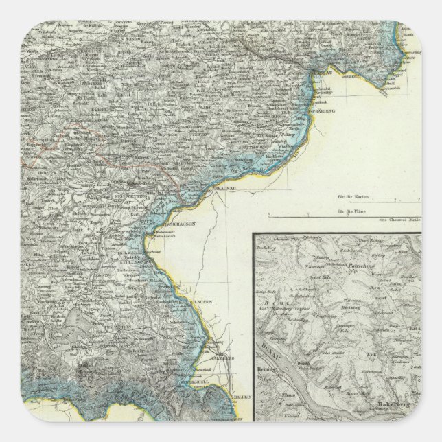 Adesivo Quadrado Baviera, Passau (Frente)