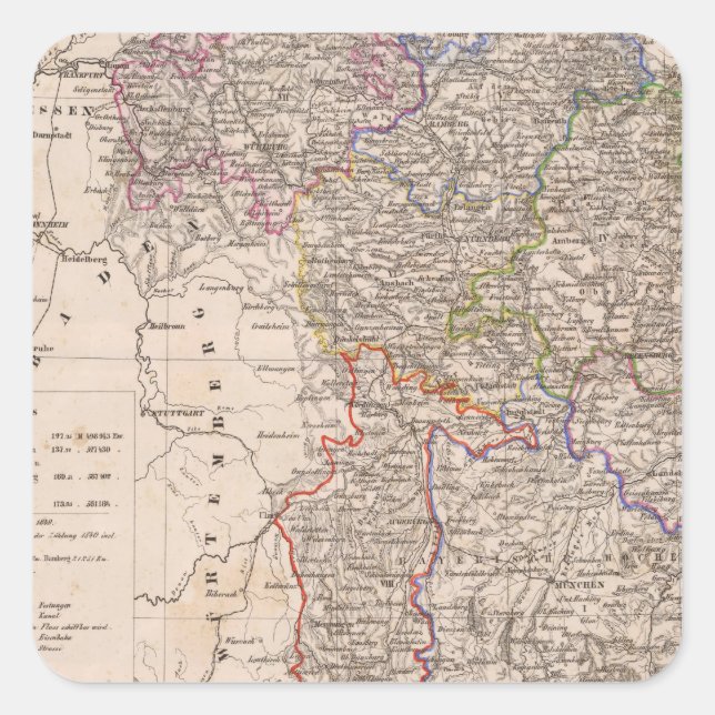 Adesivo Quadrado Bayern, Alemanha (Frente)