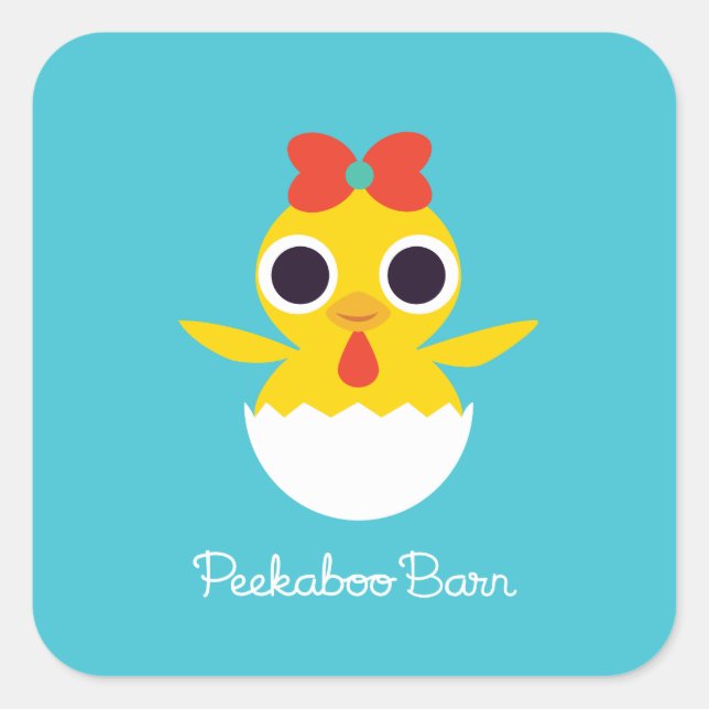 Adesivo Quadrado Bayla o Pintinho (Frente)