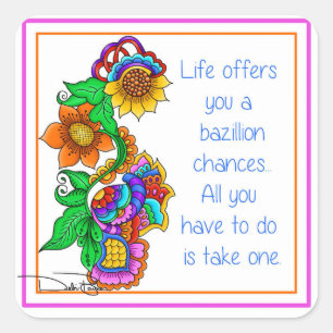 Adesivo Quadrado Bazillion Chances