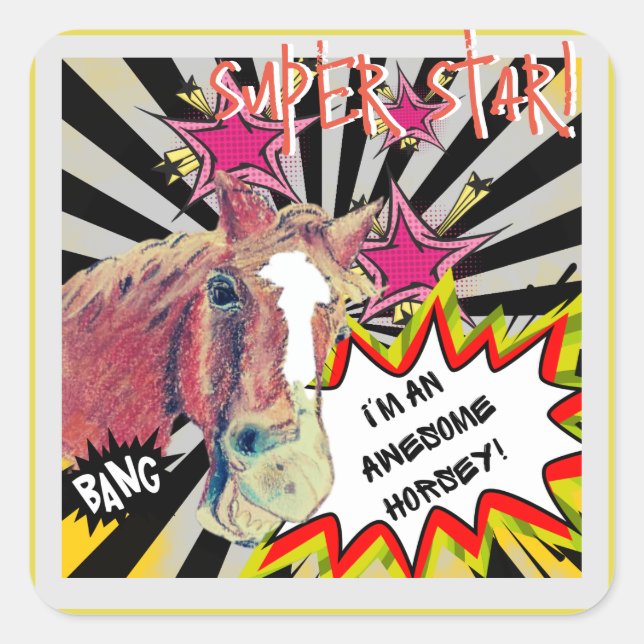 Adesivo Quadrado BD de sorriso popular (Frente)