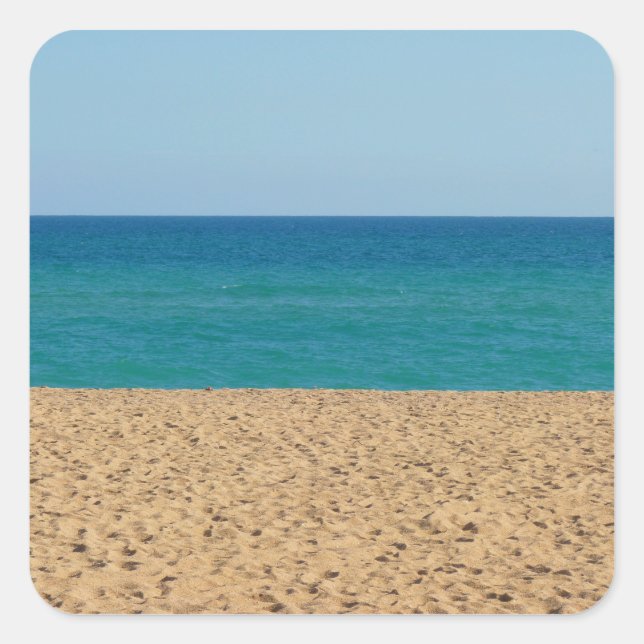 Adesivo Quadrado Beach, Ocean Sky Stickers (Frente)