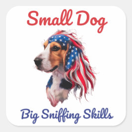 Adesivo Quadrado Beagle