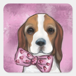 ADESIVO QUADRADO BEAGLE DE SÃO VALENTIM