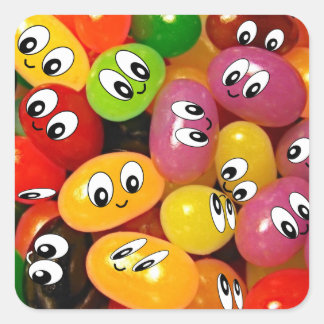 Adesivo Quadrado Bean Gelly Cute