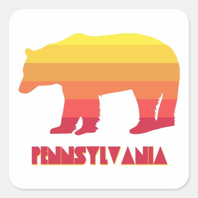 Adesivo Quadrado Bear da Pensilvânia (Frente)