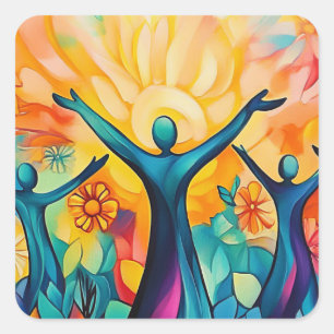 Adesivo Quadrado Beatitudes Stickers