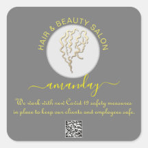Beauon Salon Hair Covid Reabra Logotipo Cabelo QR 