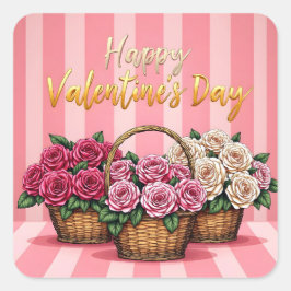 Adesivo Quadrado Beautiful Luxury Floral Love Popular Collection