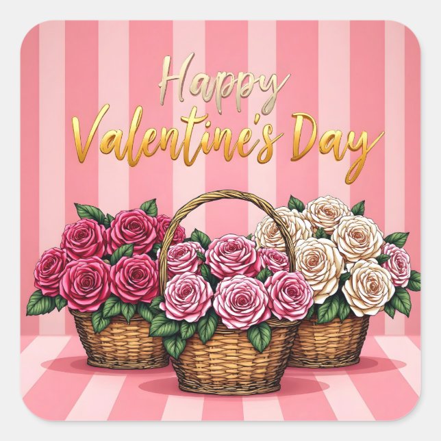 Adesivo Quadrado Beautiful Luxury Floral Love Popular Collection (Frente)