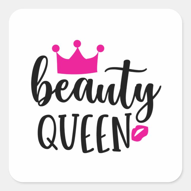 Adesivo Quadrado Beauty queen (Frente)