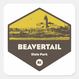 Adesivo Quadrado Beavertail State Park Rhode Island