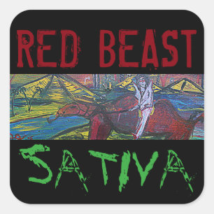 ADESIVO QUADRADO BÊBADO VERMELHO SATIVA