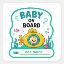 🚤 Bebê a Bordo Bebê de Chuveiro Subaquático Nome