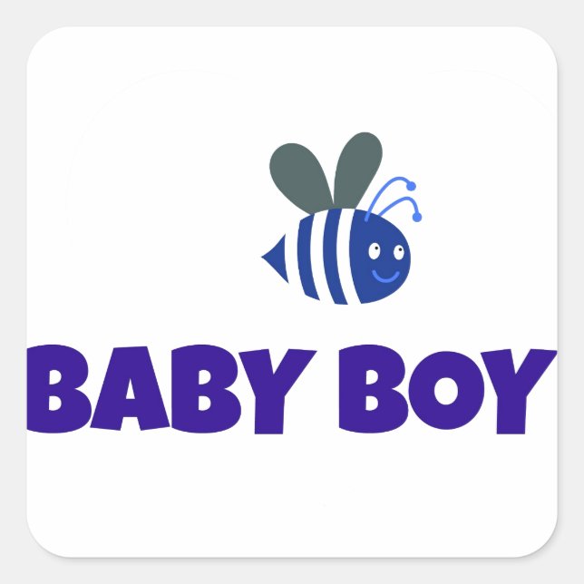 Adesivo Quadrado Bebê Bumble Bee (Frente)