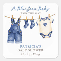 Bebê de Blue Jean a Caminho Chá de Bebê Menino