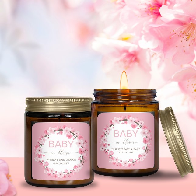 Adesivo Quadrado Bebê no Floral Floral Cherry Blossom (Criador carregado)