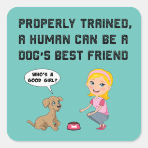 Adesivo Quadrado Bebida melhor amiga do cão